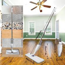 Spray Mop And Three Washable Pads | Water-Spraying Flat Mop, Household All-Purpose Floor Cleaner, Dry And Wet Dual-Purpose, Suitable For Hardwood, Laminate, Tiles, Ceramics - 4件套 白色 - 查看 4