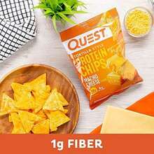 Quest Nutrition Nacho Cheese Tortilla Style Protein Chips, 18g Protein, 4g Net Carb, Low Carb, Gluten Free, 1.1 Oz (Pack Of 4) - Nacho Cheese-1.1 Ounce (Pack of 12) - 查看 5