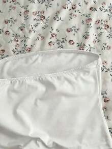 Y2K露脐上衣，女士无袖衬衫 - 米白色 - 查看 5