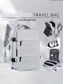 40x20x25厘米航空认证旅行包，轻便背包，大容量多功能旅行背包，适合高中生和大学生返校使用，户外便携行李包 - 彩色 - 查看 12