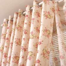 1件装镂空碎花甜美印花窗帘，清新田园风格，适用于客厅、卧室、阳台，半遮光 - 彩色 - 查看 7