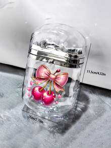 1pc Cherry And Bowknot Print Transparent Portable Toothbrush Case,Transparent Soap Dish, Keep Your Toothbrush Clean And On The Go!Travel Toothbrush Holder, Portable Toothbrush Cup Cover, Suitable For Travel, Camping, Business Travel, And School, Travel Essentials, Bathroom Accessories, Household Items, And Storage Supplies,Very Convenient And Practical - A - View 11