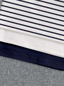 3pcs Baby Boy Letter Print Short Sleeve Outfit Set - Multicolor - View 5