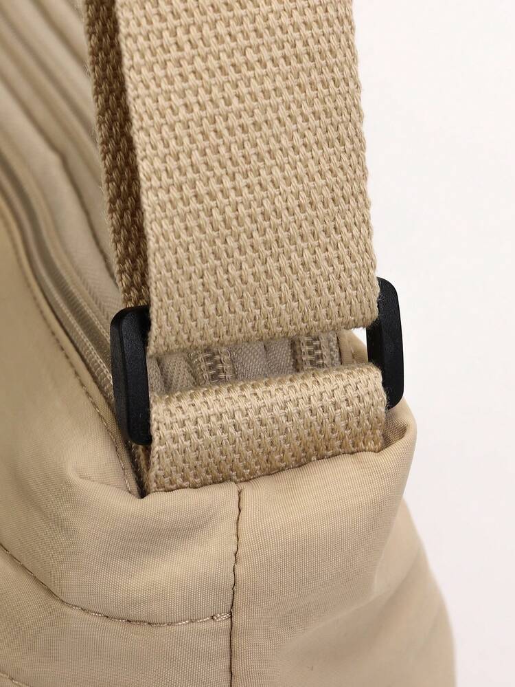 1个纯色尼龙面料拉链多隔层背包，适合携带手机、纸巾等日常必需品，时尚休闲男士斜挎包，适合通勤、散步、购物、商务场合，春、夏、秋、冬四季皆宜，是送给朋友或自己的好礼物。 - 彩色 - 查看 9