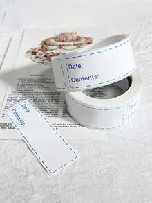 1 Roll Food Storage Safety Date Marking Label Stickers, Handwritten Stickers, Spice Bottle Blank Label Seals, Date Stickers, Kitchen Fridge Organization Classification Label Stickers, Removable Adhesive Stickers - Peelable Self-adhesive Stickers - View 3