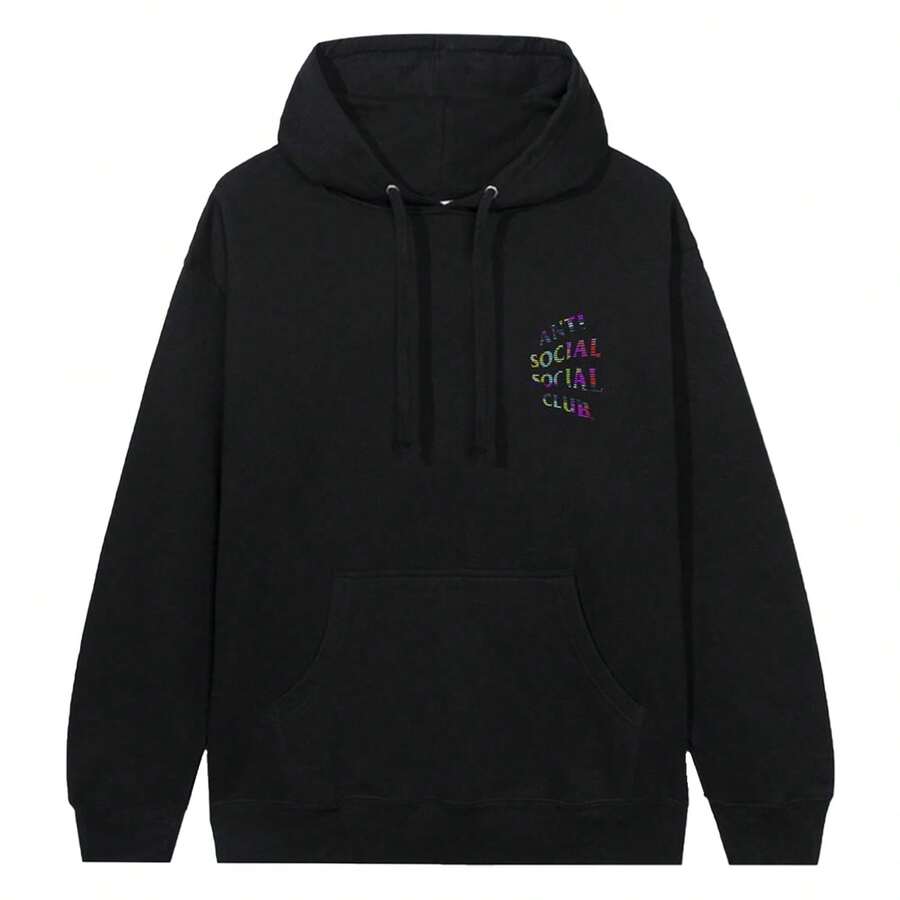 Anti Social Social Club Fuzzy Connection Hoodie Mens - 黑色 - 查看 1