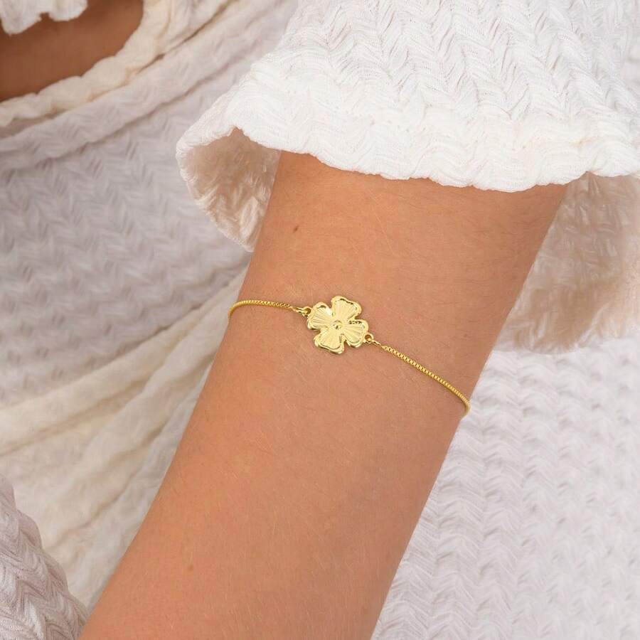 Clover Bracelet With 18k Gold Plating - Multicolor - Ver 1