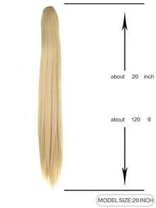 20 Inch Straight Synthetic Hair Ponytail Extension, Smooth & Natural For Daily Wear - Multicolor - View 14