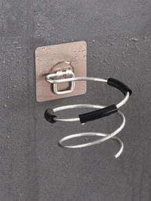 1个不锈钢壁挂式吹风机支架，无需钻孔，浴室/卧室收纳架，防水防锈，吹风机整理架 - A - 查看 7