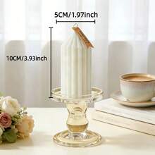 European Luxury Striped Cylindrical Candles, Suitable For Party Decoration, Holiday Decoration, Home Decor, Romantic Candlelight Dinner, Birthday Celebration And Other Occasions (Candle Holder Not Included) - Candle - View 8
