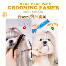1 Pc Pet Razor Comb With 10 Replacement Blades, 2-In-1 Dog And Cat Hair Trimmer, PP Material Double-Sided Cutting Comb Suitable For Various Breeds, Trimming Tool For Hair Removal And Thinning - Multicolor - View 3