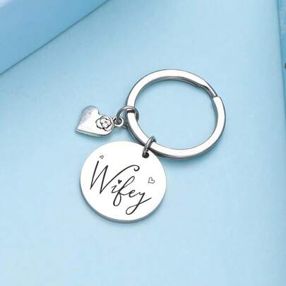 1 Stück Schlüsselanhänger "Wifey" als Geschenk für Ehefrau, Braut, Brautparty, Junggesellinnenabschied