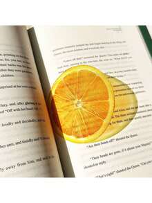 1pc Acrylic Fruit Bookmark, Watermelon, Apple, Fig, Transparent Design, Fresh Reading Gift, Back To School - A - View 9