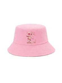 1 buah Topi Ember Anak Perempuan Warna Pink Elegan dengan Motif Huruf Bunga Mawar, 26 Pilihan Huruf, Manis & Chic, Bergaya, Ringan, dan Melindungi dari Matahari, Cocok untuk Pemakaian Sehari-hari, Aktivitas Luar Ruangan, Sekolah, dan Hadiah - Berwarna merah muda - View 54