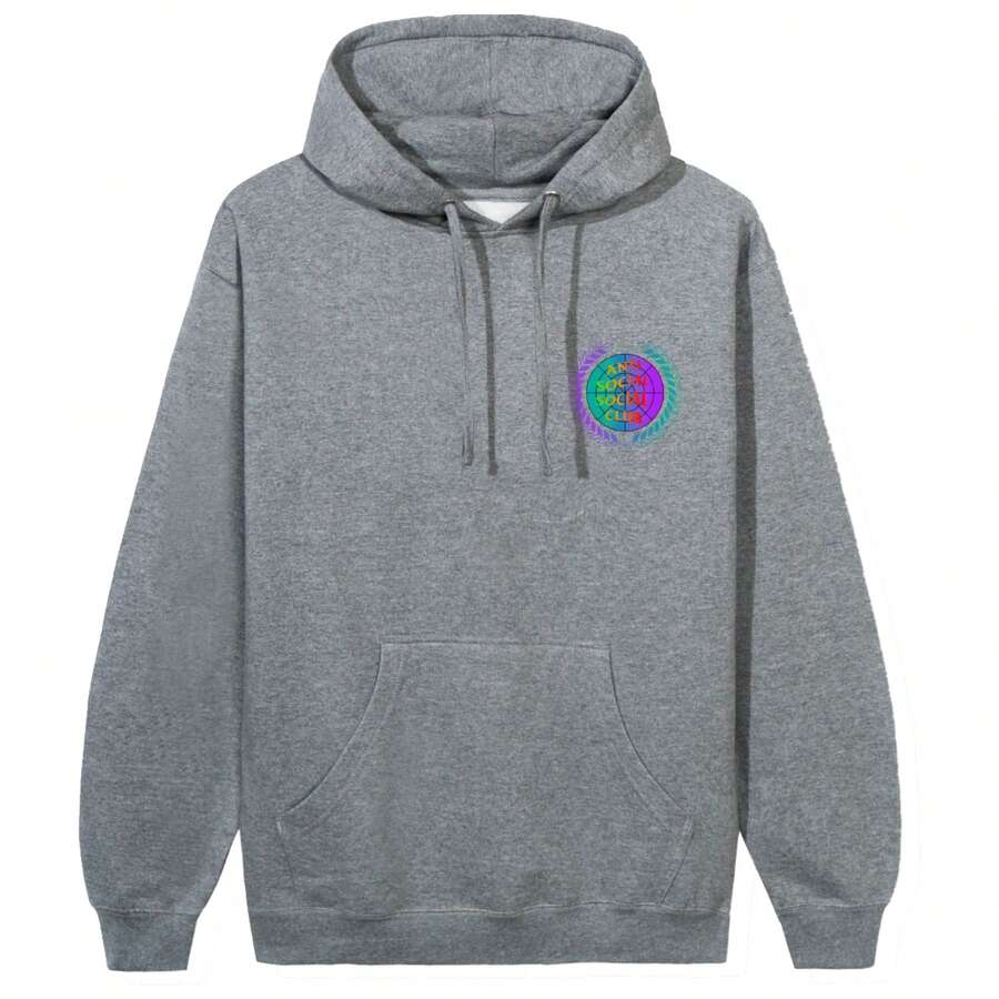 Anti Social Social Club New World Boredom Hoodie Mens - Grey - View 1