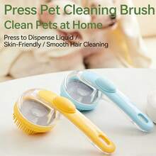 Silicone Pet Bath Brush, Dog Massage Brush, Pet Grooming Brush, Pet Cleaning Brush, Bathing Tool - Multicolor - View 2