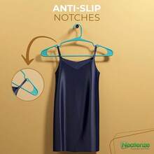 Clothes Hangers Plastic 50 Pack For Adults - Plastic Hangers, The Perfect Coat Hanger And Space Saving Clothes Hangers For Closet, Percheros Ganchos Para Colgar Ropa Hangars - Aqua Hangers - Aqua - 查看 4