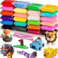12 /24 Colors Lightweight Ultra Air Dry Polymer Clay - Non-Sticky And Odorless Baked Molding Compound, 12 Bright And 12 Pastel Colors For Kids Home Craft Activity Toys, DIY Creative Art Materials, Fun Designs - đất sét - Xem 2