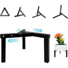 Adjustable Three - Legged Metal Plant Stand For 5"-10" Plant Pots Indoor Or Outdoor Use Single Black Plant Stand For Home Garden Decor Greenhouse Planter Holder - 3 - Mini - View 17