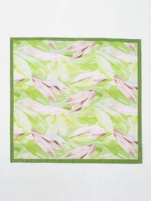 1pc Women's Lightweight Feather Print Bandana Scarf, Fresh And Flowy - Multicolor - View 2