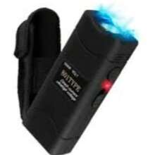 Chicharra Eléctrica con Linterna para Defesnsa Personal - Negro - Ver 3