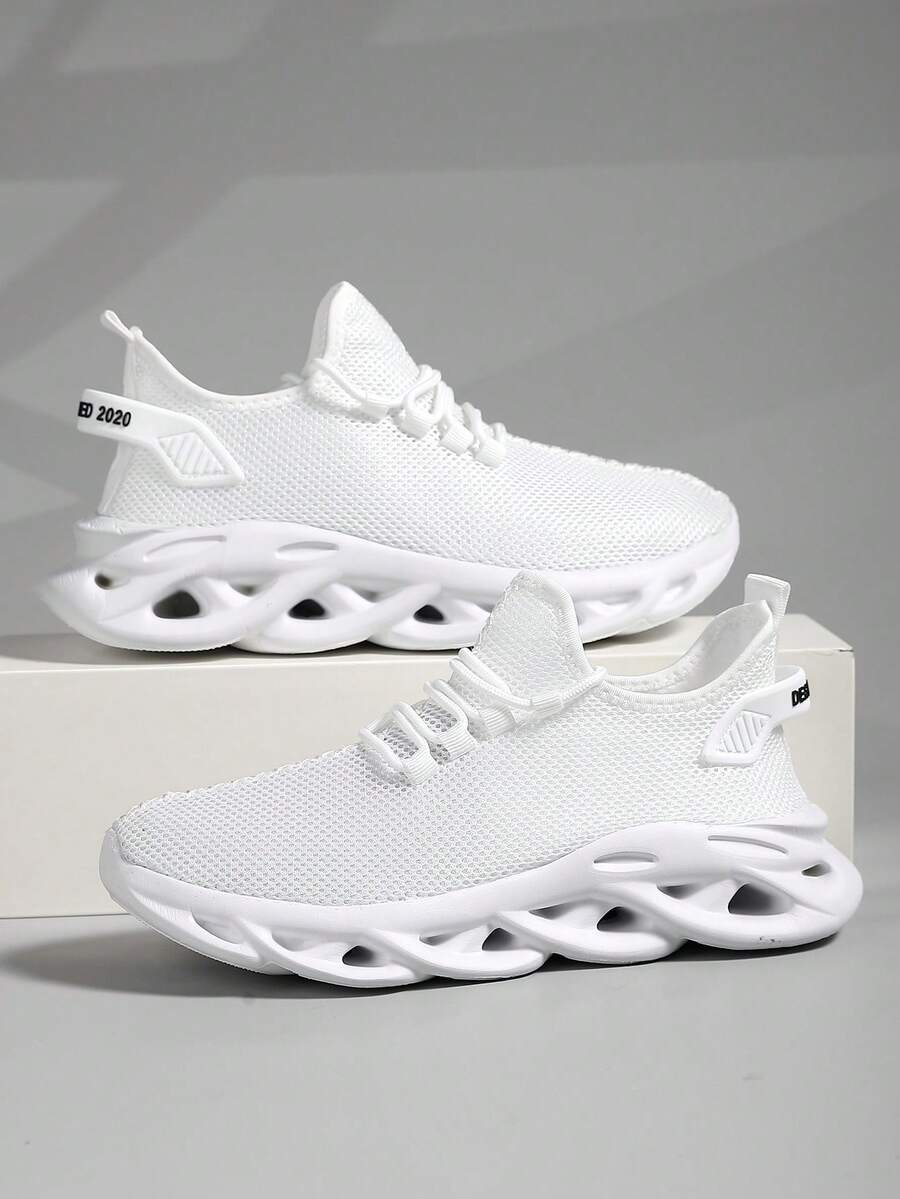 Sommer Herrenschuhe, Herbst Herrenschuhe, Laufschuhe, Trainingsschuhe, leichte atmungsaktive Mesh Aufzugschuhe, schwarze Schuhe, Sportschuhe, Tennis, Outdoor Sportschuhe, geeignet für den täglichen Studentengebrauch - Weiss - Übersicht 1