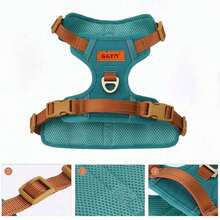 DH001-Heavy Duty Tactical Dog Harness Set, Suitable For Large Dogs, Adjustable Non-Pull Pet Chest Strap Reflective Service Training Easy Control Dog Vest - Teal Blue - View 11