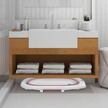 Foldable Bathtub With Seat Cushion, Portable Bathtub - Pink - View 5
