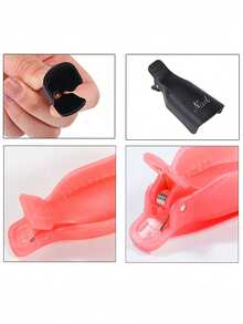 10pcs Plastic Nail Polish Remover Clips, Soaking Style Nail Polish Remover Clips Set, Nail Tools Remover Clips, Nail Polish Remover Accessories - Multicolor - View 8