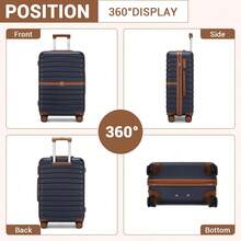 PP Suitcase 20"/24"/28" - Lightweight Hard-Shell Luggage With 4* 360° Wheels, TSA Lock | Hand Luggage & Travel Suitcases - 藏蓝色 - 查看 3