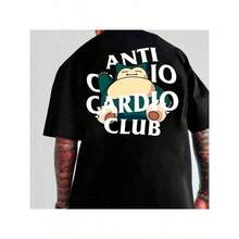SLOR LAX ANTI CARDIO F/C T-Shirt, Premium Short-Sleeve Cotton Basic Shirt - Black - View 2