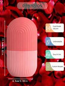 Ice Roller, Facial Ice Roller, Eye Ice Massage, Facial Beauty And Skin Care, Ice Compress, Shrinks Pores, Improves Skin Elasticity. - Pink - View 3
