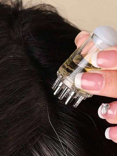 1pc Scalp Massage Brush, Portable Scalp Oil Applicator Bottle, For Scalp Massage And Hair Growth, Essential Oil Dispenser Brush