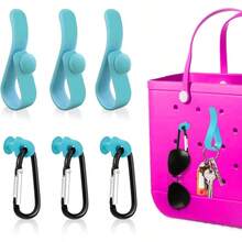 6Pcs Accessories Inserts Hooks, Carabiner Keychain, Key Holder Charms, Compatible With Small Large Bogg Bags, Beach Bag Organizer - ban đầu - Xem 1