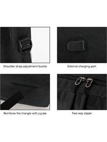 Mochila Funcional Mochila Escolar Util Set de 3pzs Mochila Para Oficina Bolsa Elegante, Mochila de Negocios para Laptop - Gris - Ver 3