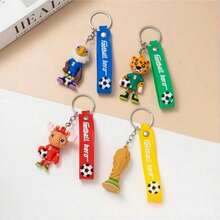 2026 World Cup Keychain, Football Keychain, Gift For Football Fans And Enthusiasts, World Cup Souvenir - Yellow-1 - View 1
