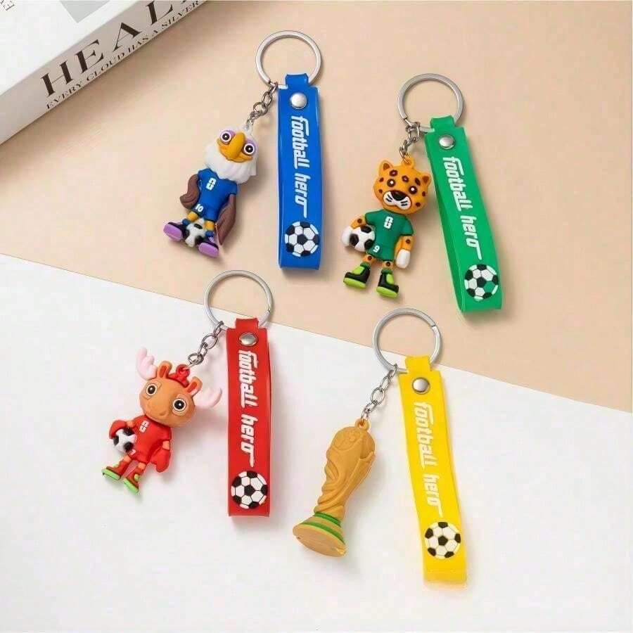 2026 World Cup Keychain, Football Keychain, Gift For Football Fans And Enthusiasts, World Cup Souvenir - Yellow-1 - View 1