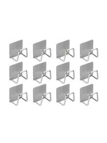 10/6/4/1个免钻孔橱柜顶部收纳挂钩，厨房台面延伸架，橱柜顶部整理架，厨房延伸风扇，免安装夹式设计，金属挂钩，整理架类型，厨房用具收纳功能，橱柜顶部餐具放置 - 彩色 - 查看 13