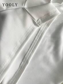 Váy ren trong suốt màu trơn Yooly, quần cạp chun co giãn, phong cách thường ngày hiện đại, thích hợp mặc đi biển nghỉ mát mùa hè. - trắng - Xem 6