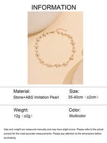 1件白色海星仿珍珠项链，手工制作，简约海洋风优雅颈链，适合日常佩戴、海滩度假和派对场合。 - 彩色 - 查看 5