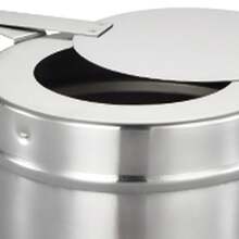 Calentador de Comida de Acero Inoxidable para Bufé, Chafing Dish Rectangular con Tapa Abatible y Soporte para Alcohol, Servidor de Bufé para Fiestas y Eventos - plata - Ver 6