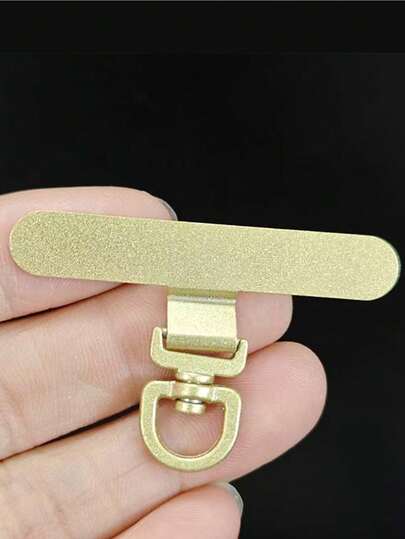 1pc Unisex Stainless Steel Rotating Semi-Circle Metal Clip Phone Lanyard Holder, Thin Metal Universal Backplate Connector, For Outdoor, Travel, Daily Use, Gift, Suitable For Phone Lanyard