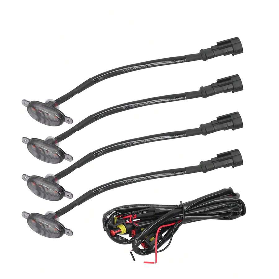 Luz de parrilla delantera LED universal con iluminación ámbar, adecuada para vehículos estilo Raptor, camionetas, SUV y vehículos todoterreno - A - Ver 1