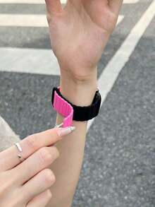 1pc Unisex Silicone Magnetic Watch Band, Compatible With Apple Watch 42mm, 38mm, 40mm, 41mm, 44mm, 45mm, 46mm, 49mm, Fashionable Smart Watch Replacement Strap, Suitable For Ultra2, Ultra SE2, SE 11, 10, 9, 8, 7, 6, 5, 4, 3, 2, 1 Series, Can Be Used As Student Back-To-School Gift - Multicolor - View 4