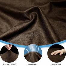 Chair Covers 4-Pieces Recliner Chair Covers 1 Seater Cover For Recliner Chair Leather Look Recliner Slipcovers With Pockets Spandex Fabric Furniture Covers(XL Recliner, Coffee) - 咖啡 - 查看 5