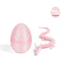 3D Printed Rainbow Dragon Egg Set, Movable Joint Dragon Figurine, Stress Relief & Healing 3D Printed Animals - Multicolor - View 12