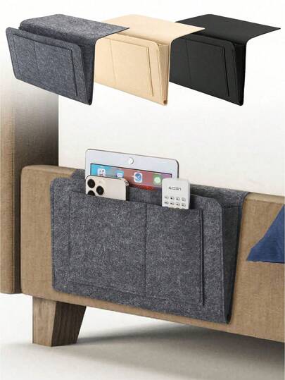 Borsa portaoggetti da comodino portatile, multi-strato, spazio conveniente, tessuto durevole, organizer da comodino, organizer laterale per divano, adatto per divano, dormitorio, casa, può contenere telefono, telecomando, scatola di fazzoletti, tasca antiscivolo, scatola portaoggetti, contenitore, essenziale da viaggio, decorazione camera, decorazione casa