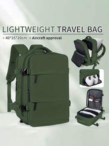 40x20x25厘米航空认证旅行包，轻便背包，大容量多功能旅行背包，适合高中生和大学生返校使用，户外便携行李包 - 彩色 - 查看 16