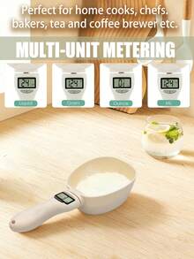 【热销】1个电子量勺，克秤勺，数字厨房秤勺，面粉勺，食物分量控制勺，咖啡秤，牛奶秤，咖啡豆称重勺，烘焙必备助手，可称量固体、液体和粉末，大尺寸高精度手持式厨房秤 - 彩色 - 查看 1