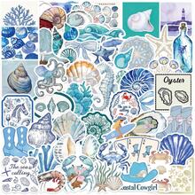 50pcs/Set Vibrant Beach Girl Wave Ocean Beach Stickers, Suitable For Laptop, Car, Skateboard, Water Bottle, Etc. - Add A Splash Of Color! - A - View 1